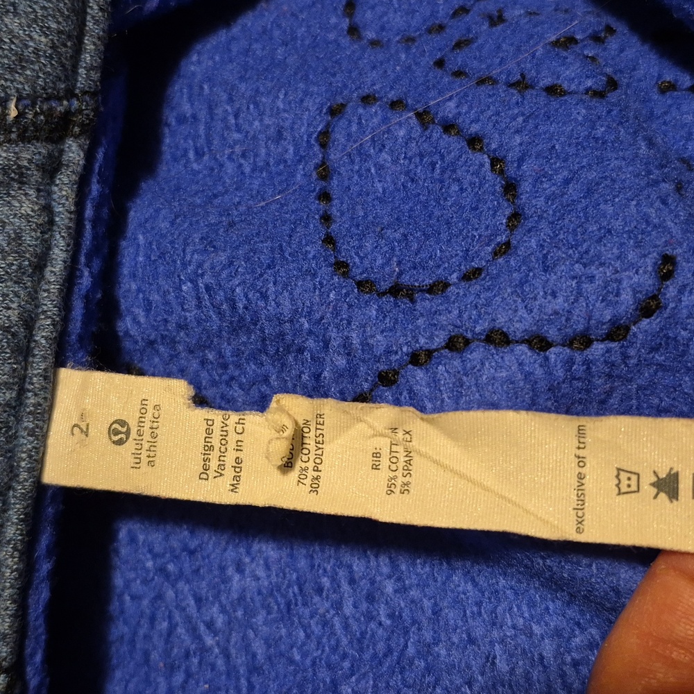 lululemon athletica Rare Blue Skull Scuba Hoodie Sz.2 - Picture 7 of 7
